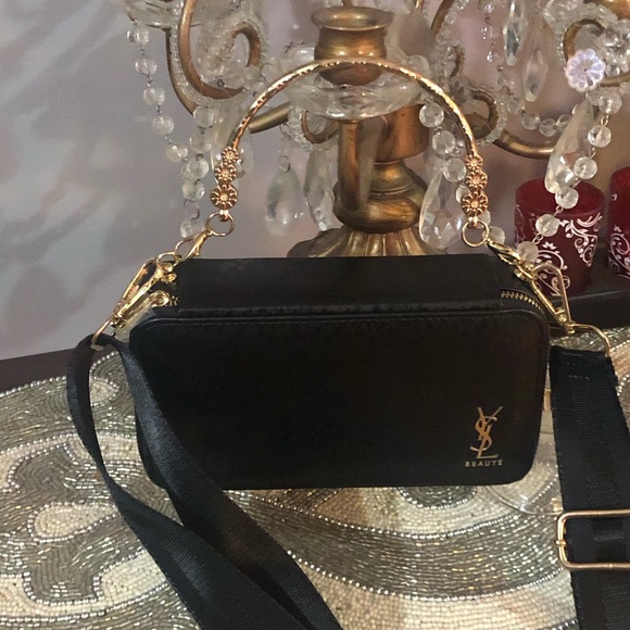 Yves Saint Laurent Beaute Makeup  Cosmetics Hard Case in to crossbody bag - Picture 9 of 17